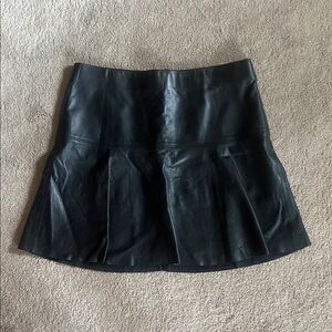 Vince. Black leather skirt. Size 6